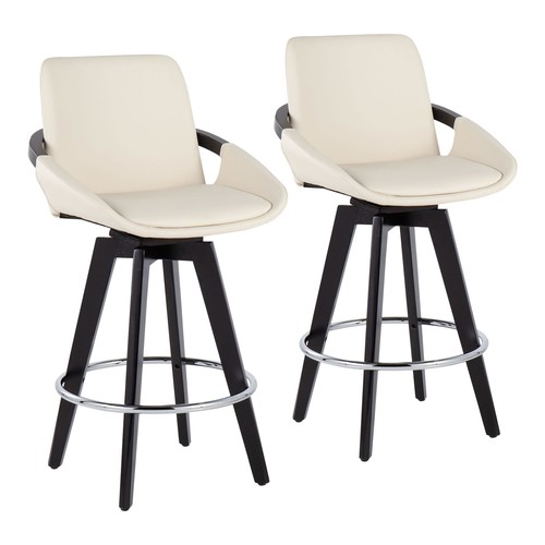 Cosmo Swivel Fixed-height Counter Stool - Set Of 2